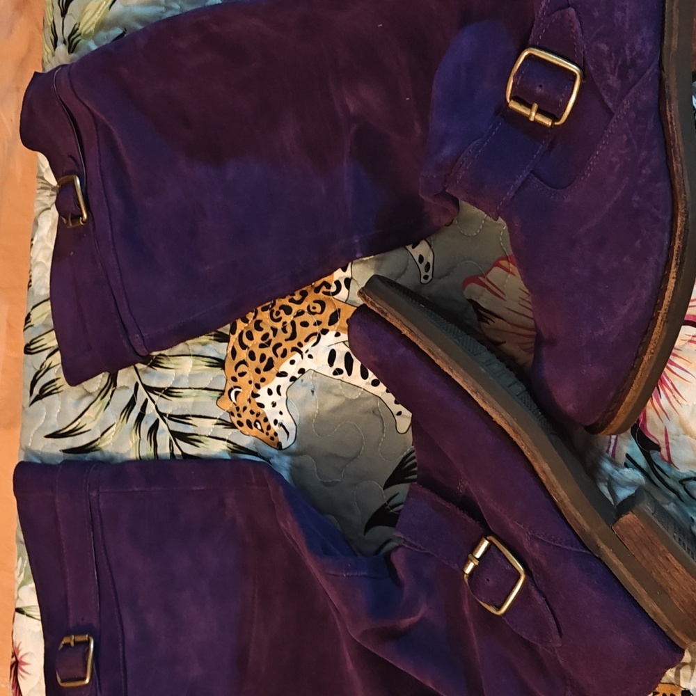 Jeffrey Campbell Purple motorcycle boots - Picture 2 of 3